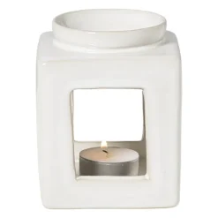 Oliebrander reactive glaze - beige - 11x9x9 cm