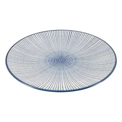 Ontbijtbord blue print - stripes - ⌀21 cm