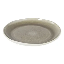 Ontbijtbord kaori - wit/bruin - ø21.8x2.5 cm