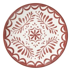 Ontbijtbord sterre - rood/wit - ø21.7x2.3 cm