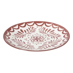 Ontbijtbord sterre - rood/wit - ø21.7x2.3 cm