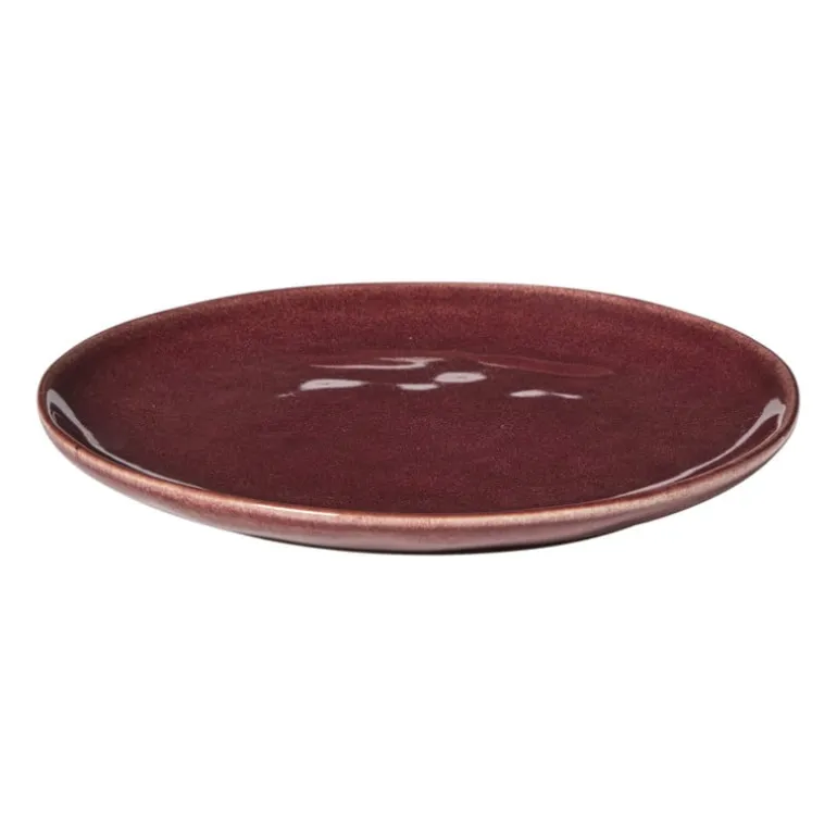 Ontbijtbord Toscane - bordeauxrood - ø20.5 cm