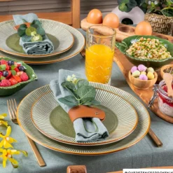 Ontbijtbord Yara - groen - ⌀21.2 cm