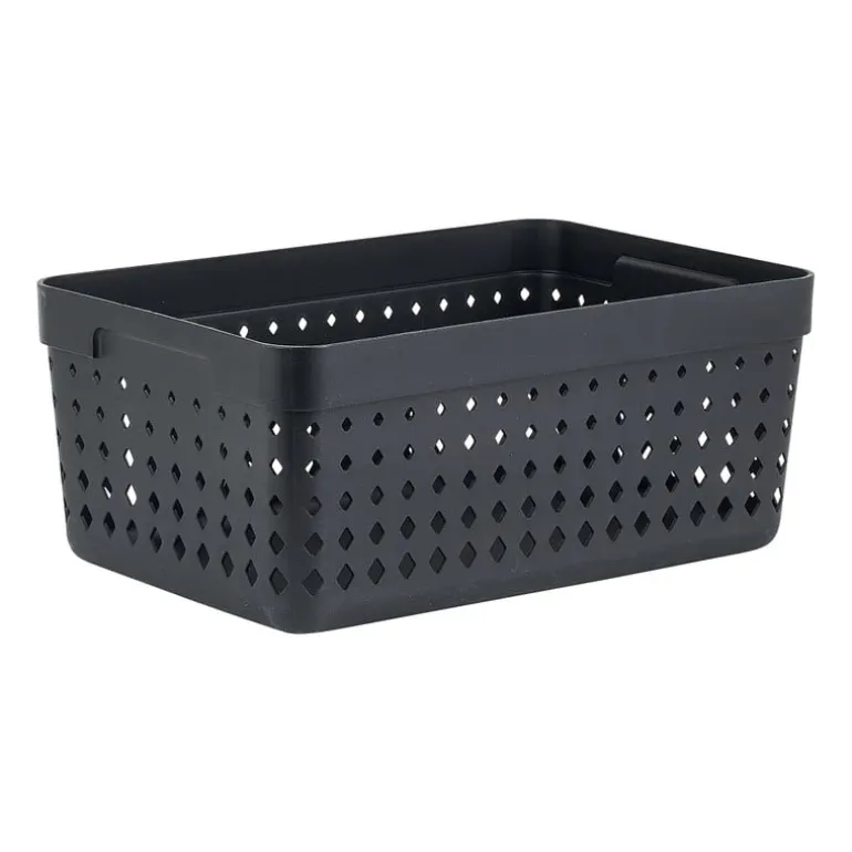 Opbergbak - XL - zwart - 23.8x15.8x10 cm