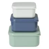 Opbergbakjes set van 3 - groen/blauw/grijs