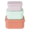 Opbergbakjes set van 3 - roze/lila/groen