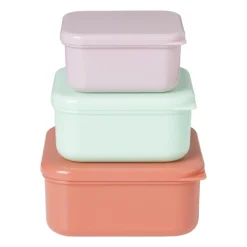 Opbergbakjes set van 3 - roze/lila/groen