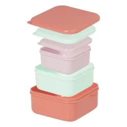 Opbergbakjes set van 3 - roze/lila/groen