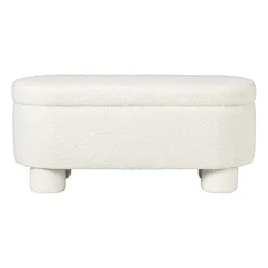 Opbergbank teddy dodo - wit - 43x100x42 cm