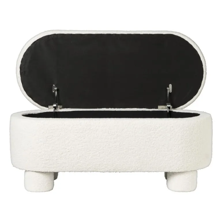 Opbergbank teddy dodo - wit - 43x100x42 cm