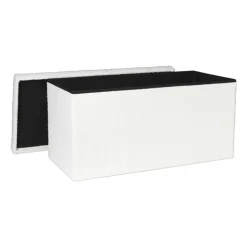 Opbergbox Teddy opvouwbaar - wit - 38x76x38 cm