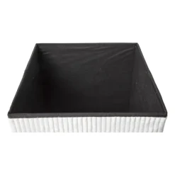 Opbergbox teddy rib vierkant - wit - 38x38x38 cm