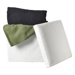 Opbergbox teddy rib vierkant - wit - 38x38x38 cm