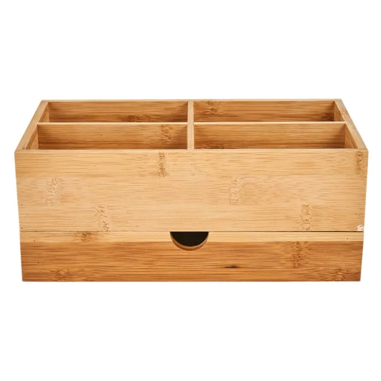 Opberger met lade bamboe - 27x15x11 cm