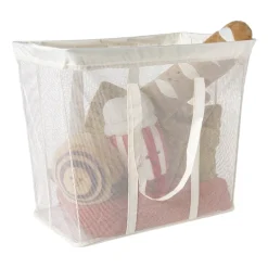 Opbergmand met handvatten - wit - 53x46x33 cm