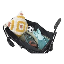 Opvouwbare bolderkar - zwart - 103x54x108 cm