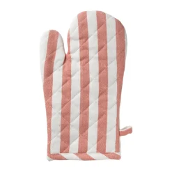 Ovenwant gestreept - oranje/wit - 18x32 cm