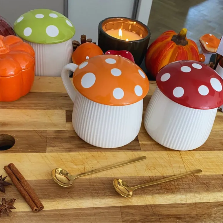 Paddenstoel mok - oranje - 350 ml