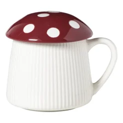 Paddenstoel mok - rood - 350 ml