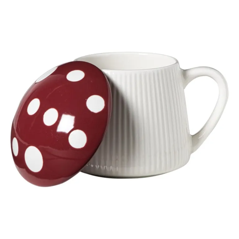 Paddenstoel mok - rood - 350 ml