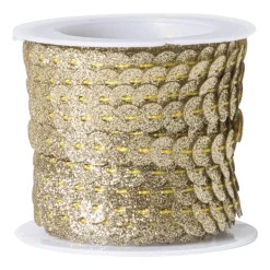 Pailettenband - goudkleurig - 5 meter