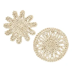 Panonderzetter bloem rond - mais - ø20 cm