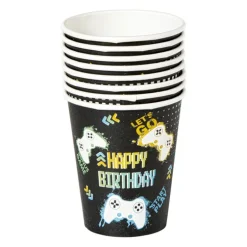 Papieren bekers - level up - set van 6