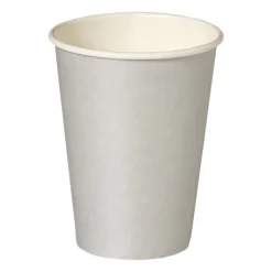 Papieren bekers - zilverkleurig - set van 8