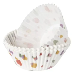 Papieren cupcake vormpjes dots - set van 24 - ø11 cm