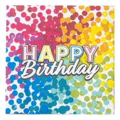 Papieren servetten regenboog - set van 20 - 17x17 cm