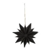 Papieren ster - zwart - ⌀20 cm