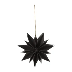 Papieren ster - zwart - ⌀20 cm