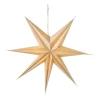 Papieren ster met licht - hout look - ⌀60 cm