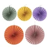 Papieren waaiers - multikleur - set van 5