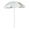 Parasol gestreept - lichtblauw/wit - ø160x180 cm