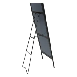 Passpiegel metaal - zwart - 132x37.5x46 cm