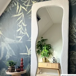 Passpiegel wave teddy - wit - 168x70 cm