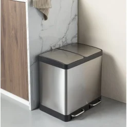 Pedaalemmer 2 vakken - 40 liter