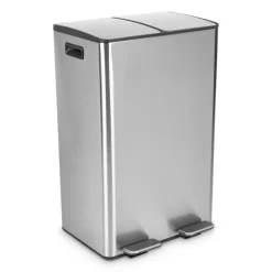 Pedaalemmer 2 vakken - 60 liter