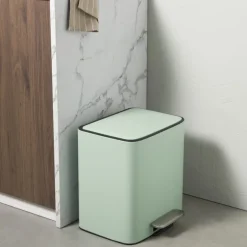 Pedaalemmer 2 vakken - groen - 2x 11.5 liter