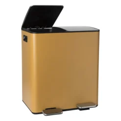 Pedaalemmer 2 vakken - oker - 2x20 liter