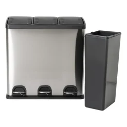 Pedaalemmer 3 vakken - 3x20 liter