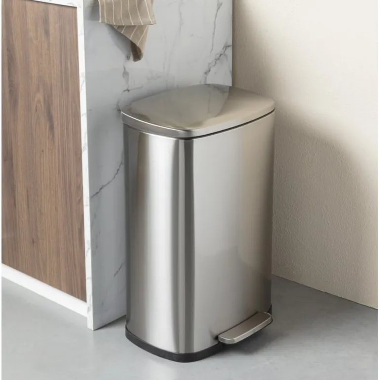 Pedaalemmer - zilver - 50 liter