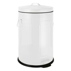Pedaalemmer retro look - wit - 12 liter
