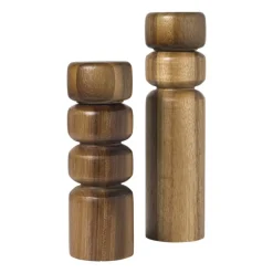 Peper- of zoutmolen - bruin - ø6x22 cm