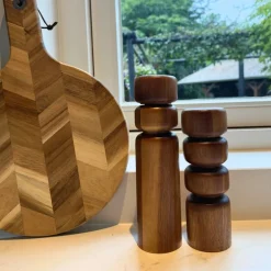 Peper- of zoutmolen - bruin - ø6x22 cm