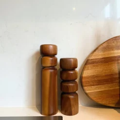 Peper- of zoutmolen - bruin - ø6x22 cm