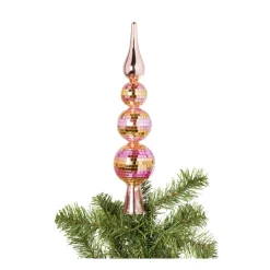 Piek discoballen roze - glas - ø6.7x31 cm