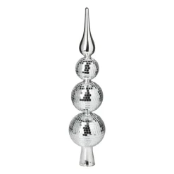 Piek discoballen zilver - glas - ø6.7x31 cm