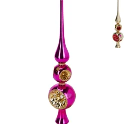 Piek met versieringen - 8x8x20 cm - diverse varianten